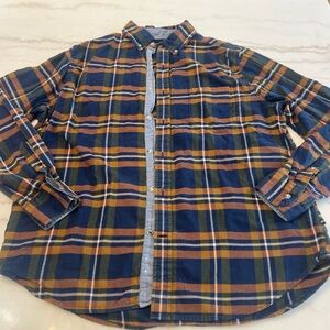 Náutica Men's Flannel Long Sleeve Button Up Shirt Classic Fit Size Med Cotton